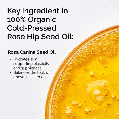 100% Organic Cold-Pressed Rose Hip Seed Oil - US 3583
