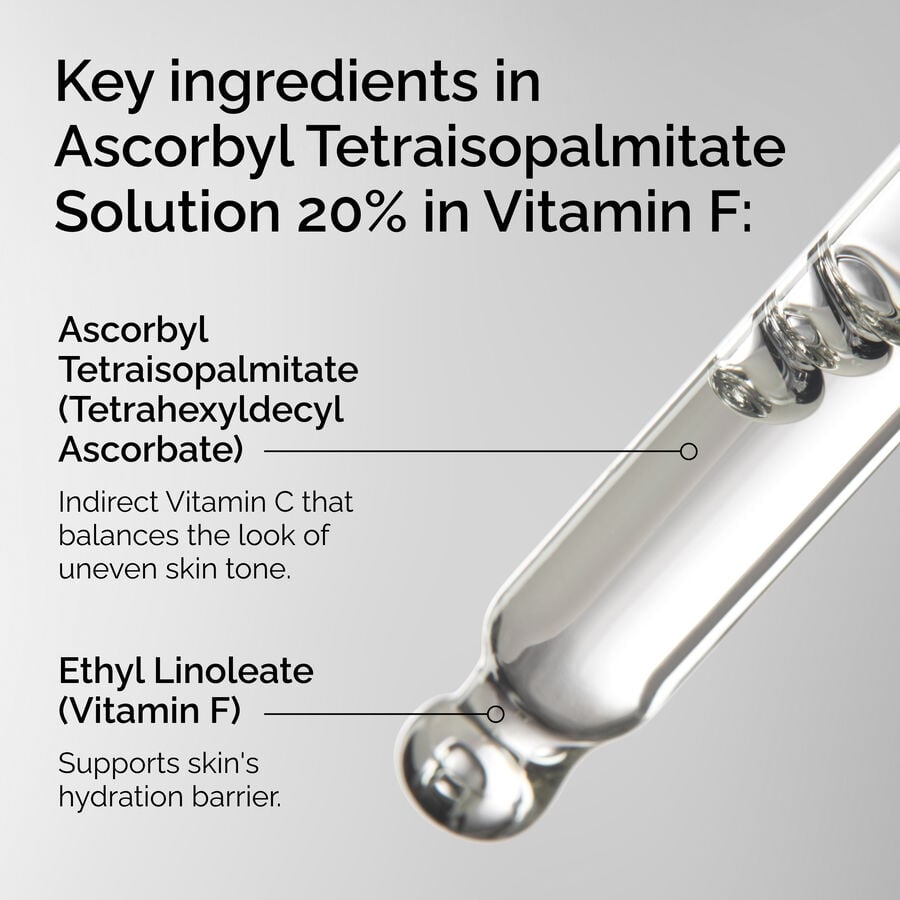 Ascorbyl Tetraisopalmitate Solution 20% in Vitamin F - US 7357